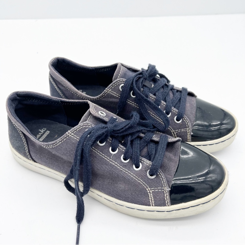 Clarks Patent Cap Toe Sneakers